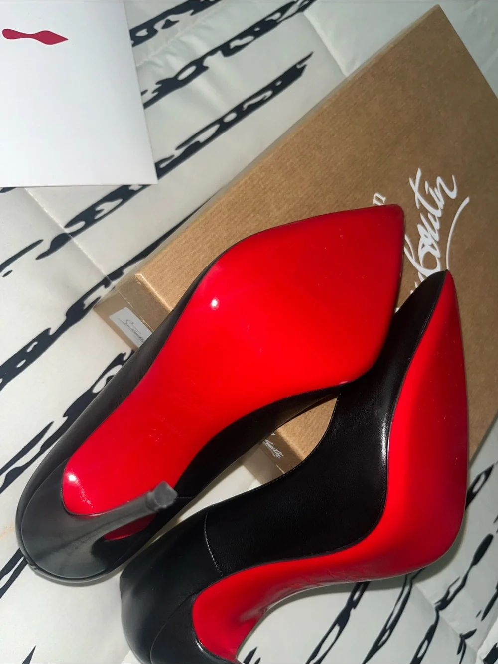 NWT Christian Louboutin “So Kate” Black Leather Pointed Toe Stiletto Pumps